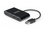 4-Port USB 2.0 Hub, USB Bus Powered, Small Travel Mini USB Hub, USB 2.0 Splitter, Multi-Port Portable USB Hub, 480Mbps, Overcurrent Protection (OCP)