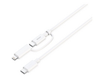USB-C - USB-C + Lightning adaptor, C94, 1 m, white