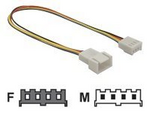 Strömkabel - 4 pin strömuttag för minimikontakt till 4 pin strömuttag för minimikontakt