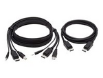 Tripp Lite Series Dual DisplayPort KVM Cable Kit 4K USB 3.5 mm Audio 3xM/3xM 6ft