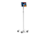 IPad 10th-11th (A16) Gen Space Enclosure Medical Rolling Cart Plus Hub White