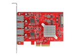 PCI Express x4 Card to 4 x external SuperSpeed USB 10 Gbps (USB 3.2 Gen 2) USB Type-A female