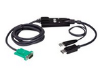 Tripp Lite Series VGA to DisplayPort and USB-A Adapter Cable Kit for Tripp Lite B020-U and B022-U KVM, 6 ft. (1.8m)